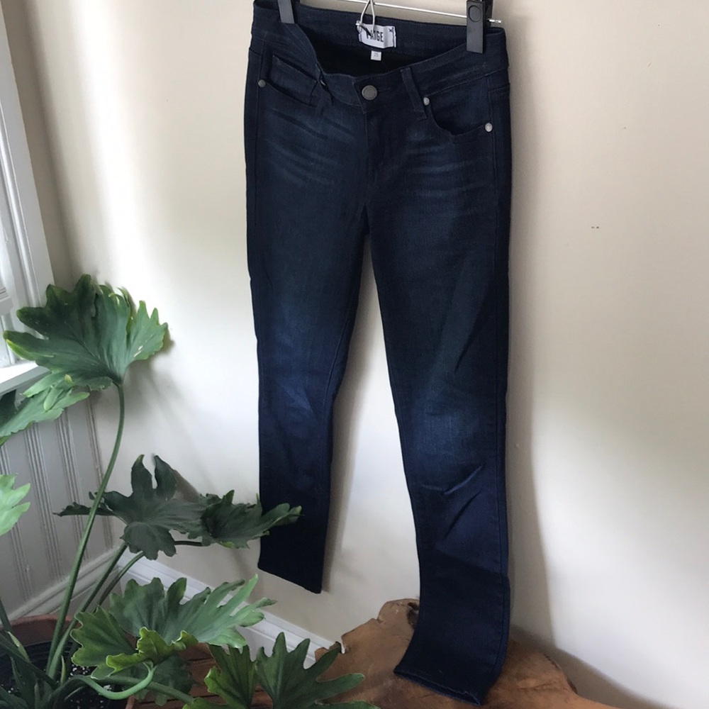Paige dark blue skinny jeans. Size 25.